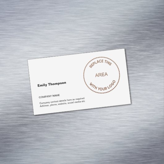 会社名ロゴ白 マグネット名刺 (インサイチュ)