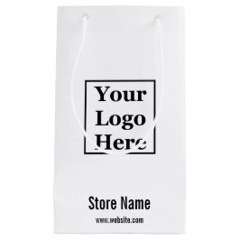 会社名ロゴ電話番号（白黒） スモールペーパーバッグ