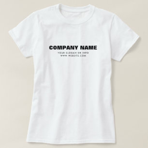 会社名ロゴ  ビジネス社員スタッフ白番 Tシャツ