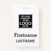 会社名ロゴ（姓と名の領域あり） バッジ (裏面)