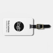 会社名ロゴ（姓と名を含む）バーコード ラゲッジタグ (正面横)