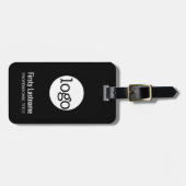 会社名ロゴ（姓と名を含む）バーコード ラゲッジタグ (正面横)