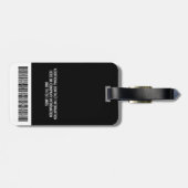 会社名ロゴ（姓と名を含む）バーコード ラゲッジタグ (裏面横)