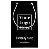 会社名ロゴWebサイト白黒 スモールペーパーバッグ (裏面)