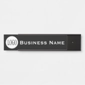 会社名会社ブラックオフィスドアの看板 サインプレート (正面)