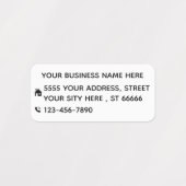 会社名住所電話番号パーソナライズされた ラベル (デザイン2)