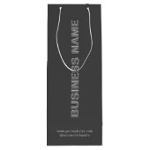 会社名入りモダンミニマル紙ワインバッグ ワインギフトバッグ (裏面)