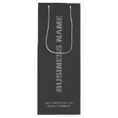 会社名入りモダンミニマル紙ワインバッグ ワインギフトバッグ (正面)