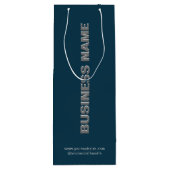 会社名入りモダンミニマル紙ワインバッグ ワインギフトバッグ (裏面)