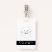 会社名前をカスタムするバッジ バッジ (正面クリップ)