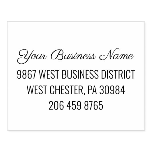 会社名差出人住所と電話番号 ラバースタンプ (インプリント)