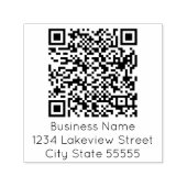 会社名差出人住所QRコードテンプレート セルフインキングスタンプ (デザイン)