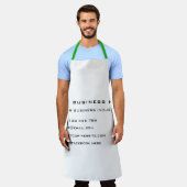 会社名情報の会社のエプロンテンプレート エプロン (着用した状態)