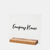 会社名文字テンプレート アクリルサイン (傾斜)