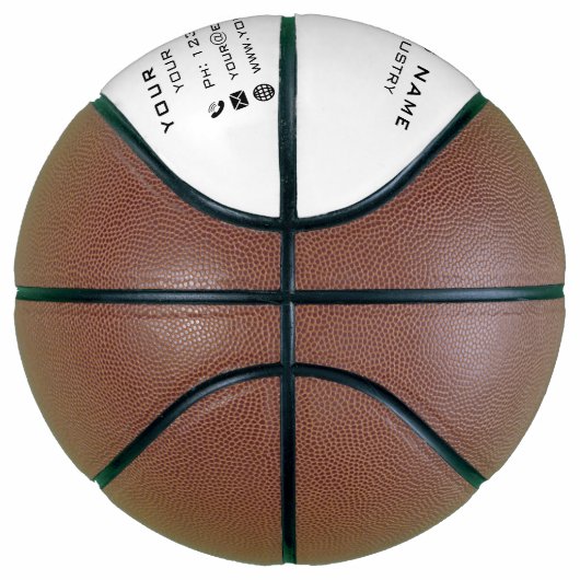 会社名文字パーソナライズされたバスケットボール バスケットボール (右)