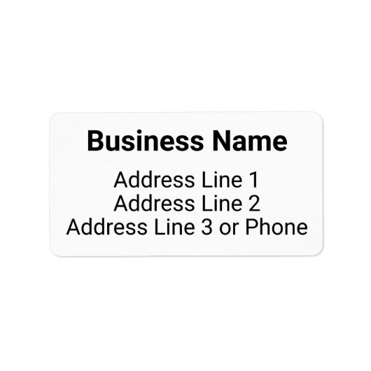 会社名白黒の電話番号と住所 ラベル (正面)
