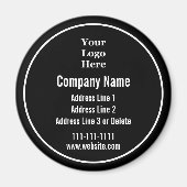 会社名白黒文字ロゴはこちら マグネット (正面)