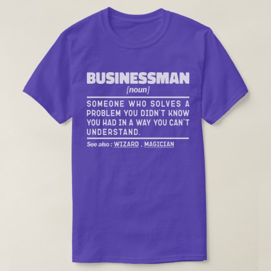 会社名詞社クール業家皮肉 Tシャツ (デザイン正面)