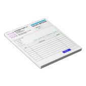 【会社名・ロゴ入り】売上請求書ノート（パーソナライズド） ノートパッド (アングル)