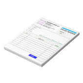 【会社名・ロゴ入り】売上請求書ノート（パーソナライズド） ノートパッド (回転)