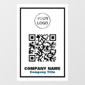 会社名、ロゴ、QRコード ウィンドウサイン (シート)