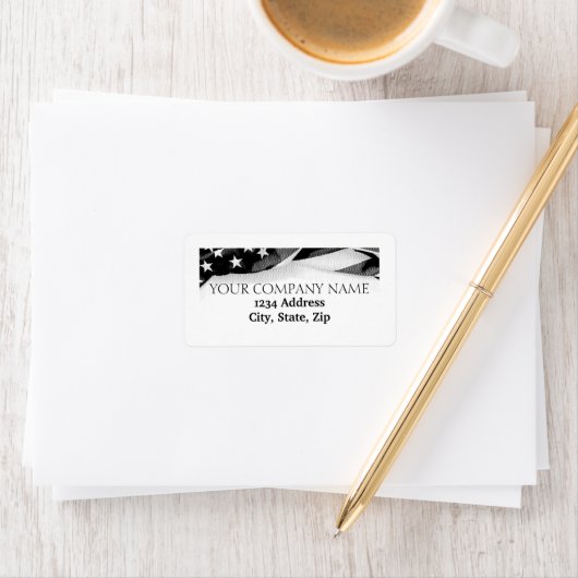 会社名American Flag US ラベル (インサイチュ)