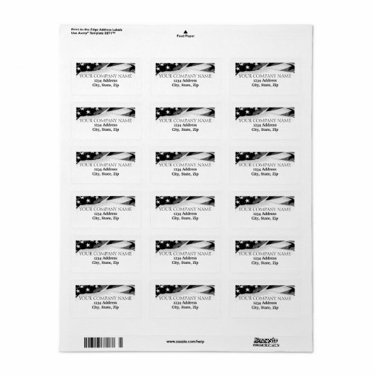 会社名American Flag US ラベル (フルシート)