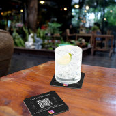 会社名qrコードインスタンス白黒 コースター