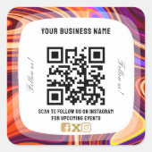 会社名qrコードシール スクエアシール (正面)