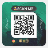 会社名qrコードシール スクエアシール (正面)