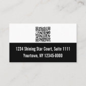 会社名QRコード電話番号(白黒) 名刺 (裏面)