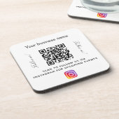 会社名qrコードinstagramブランドカラー コースター (左側)