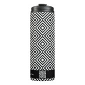 会社名QRコードWebサイトの白黒パターン タンブラー (正面)