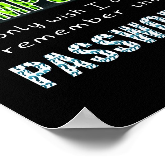 会社員おもしろい学生プロのオフィスITジョーク ポスター (角)