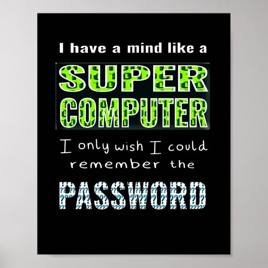 会社員おもしろい学生プロのオフィスITジョーク ポスター (正面)