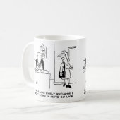 会社員が彼女が早い理由離れを説明 コーヒーマグカップ (正面左)