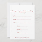 会社員の秘書のための退職の招待状 招待状 (裏面)