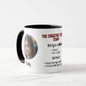 会社員パーソナライズされた写真 コーヒーマグカップ (正面左)