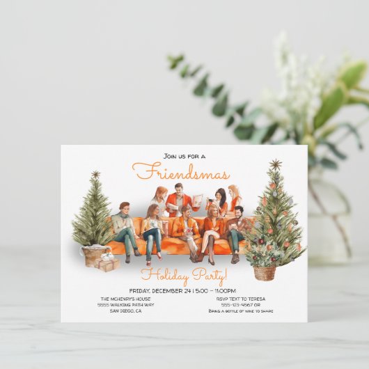 会社員フレンドスマスホリデークリスマスパーティー 招待状 (スタンド正面)