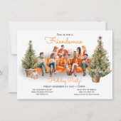 会社員フレンドスマスホリデークリスマスパーティー 招待状 (正面)