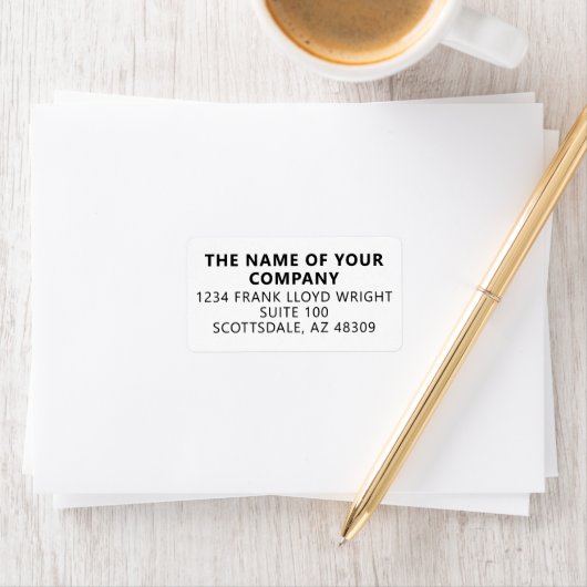 会社固定カスタム事業差出人住所 ラベル (インサイチュ)