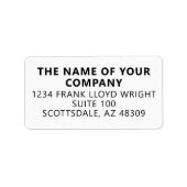 会社固定カスタム事業差出人住所 ラベル (正面)