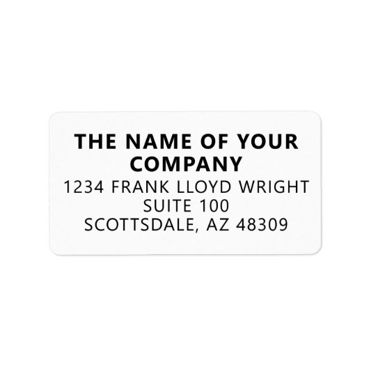 会社固定カスタム事業差出人住所 ラベル (正面)