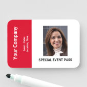 会社専用イベントパス名バッジ（写真付き） 名札 (インサイチュ)