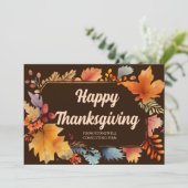 会社幸せな感謝祭の離れヴィンテージブラウン シーズンカード (スタンド正面)