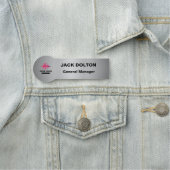 会社従業員のカスタマイズ可能なロゴ名タグ 名札 (インサイチュ)