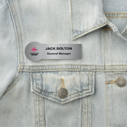 会社従業員のカスタマイズ可能なロゴ名タグ 名札 (インサイチュ)