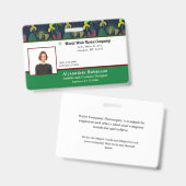 会社従業員の写真ロゴのパーソナライズ バッジ (正面＆裏面)