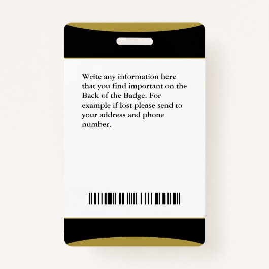 会社従業員ロゴID識別カード バッジ (裏面)