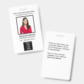 会社従業員ロゴID識別カード バッジ (正面＆裏面)